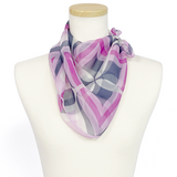 日本製 横浜シルクKINUWAループストール シルクシフォン クローバーアート