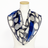 〈新色〉日本製 横浜シルクKINUWAループストール シルクシフォン ストライプボール