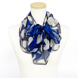 〈NEW〉日本製 横浜シルクKINUWAループストール シルクシフォン ストライプボール