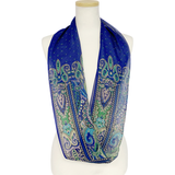 〈NEW〉日本製 横浜シルクKINUWAループストール シルクシフォン カシミール小紋