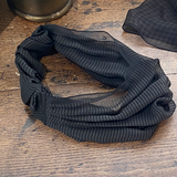 日本製 横浜シルクKINUWAリングスカーフ ボーダー柄