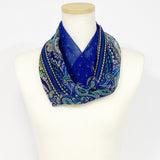 〈NEW〉日本製 横浜シルクKINUWAループストール シルクシフォン カシミール小紋