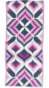 〈NEW〉日本製 横浜シルクKINUWAループストール シルクシフォン クローバーアート