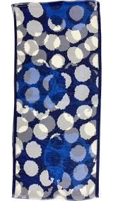 〈NEW〉日本製 横浜シルクKINUWAループストール シルクシフォン ストライプボール