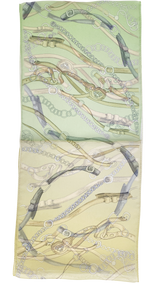 日本製 横浜シルクKINUWAループストール シルクシフォン コンビネーションベルト