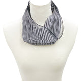 日本製 横浜シルクKINUWAリングスカーフ ボーダー柄