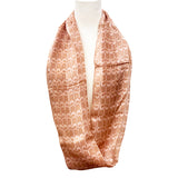 日本製 横浜シルクKINUWAループストール サテンストライプ ハート柄