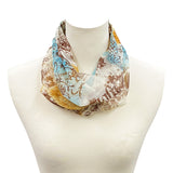 日本製 横浜シルクKINUWAリングスカーフ ローマ柄