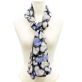 日本製 横浜シルクKINUWAループストール フルハート柄