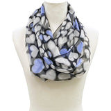 日本製 横浜シルクKINUWAループストール フルハート柄