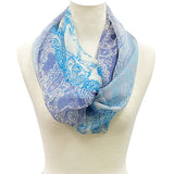 日本製 横浜シルクKINUWAループストール グラデーションペイズリー柄