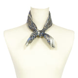 日本製 横浜シルクKINUWAループストール サテンストライプ インディアナエトロ柄