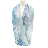 日本製 横浜シルクKINUWAループストール グラデーションペイズリー柄