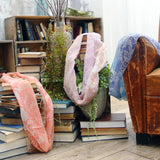 日本製 横浜シルクKINUWAループストール グラデーションペイズリー柄