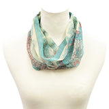 日本製 横浜シルクKINUWAリングスカーフ アラベスク柄