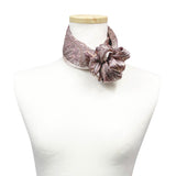 日本製 横浜シルクKINUWAループストール サテンストライプ インディアナエトロ柄