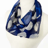 〈NEW〉日本製 横浜シルクKINUWAループストール シルクシフォン ストライプボール