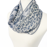 〈NEW〉日本製 横浜シルクKINUWAループストール シルクシフォン ツインアニマル