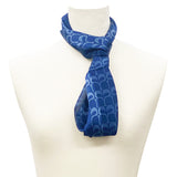 日本製 横浜シルクKINUWAループストール サテンストライプ ハート柄