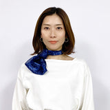 日本製 横浜シルクKINUWAループストール サテンストライプ ハート柄