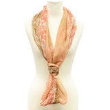 日本製 横浜シルクKINUWAループストール グラデーションペイズリー柄