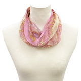 日本製 横浜シルクKINUWAリングスカーフ アラベスク柄