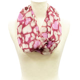 日本製 横浜シルクKINUWAループストール フルハート柄