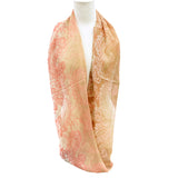 日本製 横浜シルクKINUWAループストール グラデーションペイズリー柄