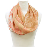 日本製 横浜シルクKINUWAループストール グラデーションペイズリー柄