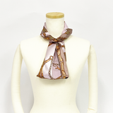 日本製 横浜シルクKINUWAループストール サテンストライプ リード柄