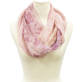 日本製 横浜シルクKINUWAループストール グラデーションペイズリー柄