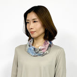 日本製 横浜シルクKINUWAリングスカーフ ローマ柄