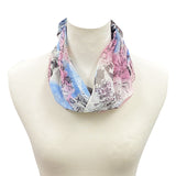 日本製 横浜シルクKINUWAリングスカーフ ローマ柄