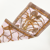 日本製 横浜シルクKINUWAループストール サテンストライプ リード柄