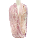 日本製 横浜シルクKINUWAループストール グラデーションペイズリー柄