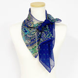 〈NEW〉日本製 横浜シルクKINUWAループストール シルクシフォン カシミール小紋