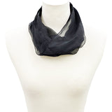 日本製 横浜シルクKINUWAリングスカーフ ボーダー柄