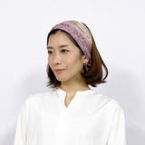 日本製 横浜シルクKINUWAリングスカーフ グラデーションペイズリー柄