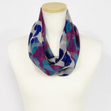 〈新色〉日本製 横浜シルクKINUWAループストール シルクシフォン ストライプボール