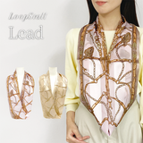 日本製 横浜シルクKINUWAループストール サテンストライプ リード柄