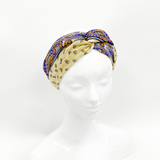 日本製 横浜シルクKINUWAループストール サテンストライプ カシミール小紋柄