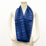 日本製 横浜シルクKINUWAループストール サテンストライプ ハート柄