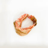 日本製 横浜シルクKINUWAリングスカーフ グラデーションペイズリー柄