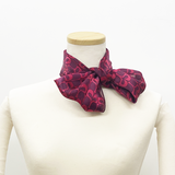 日本製 横浜シルクKINUWAループストール サテンストライプ ハート柄