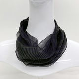 日本製 横浜シルクKINUWAリングスカーフ ボーダー柄