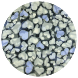 日本製 横浜シルクKINUWAループストール フルハート柄