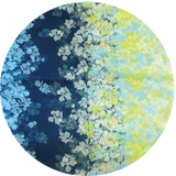 日本製 横浜シルクKINUWAリングスカーフ サンライトリーフ柄