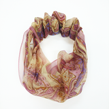 日本製 横浜シルクKINUWAリングスカーフ アラベスク柄