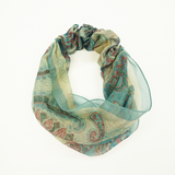 日本製 横浜シルクKINUWAリングスカーフ アラベスク柄