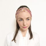 日本製 横浜シルクKINUWAリングスカーフ アラベスク柄